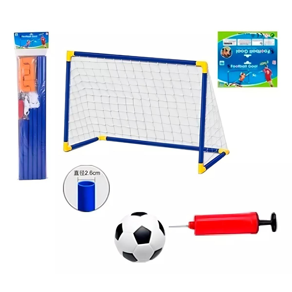 GENERICO - Set Arco De Futbol Infantil Con Inflador Y Pelota Para Niños