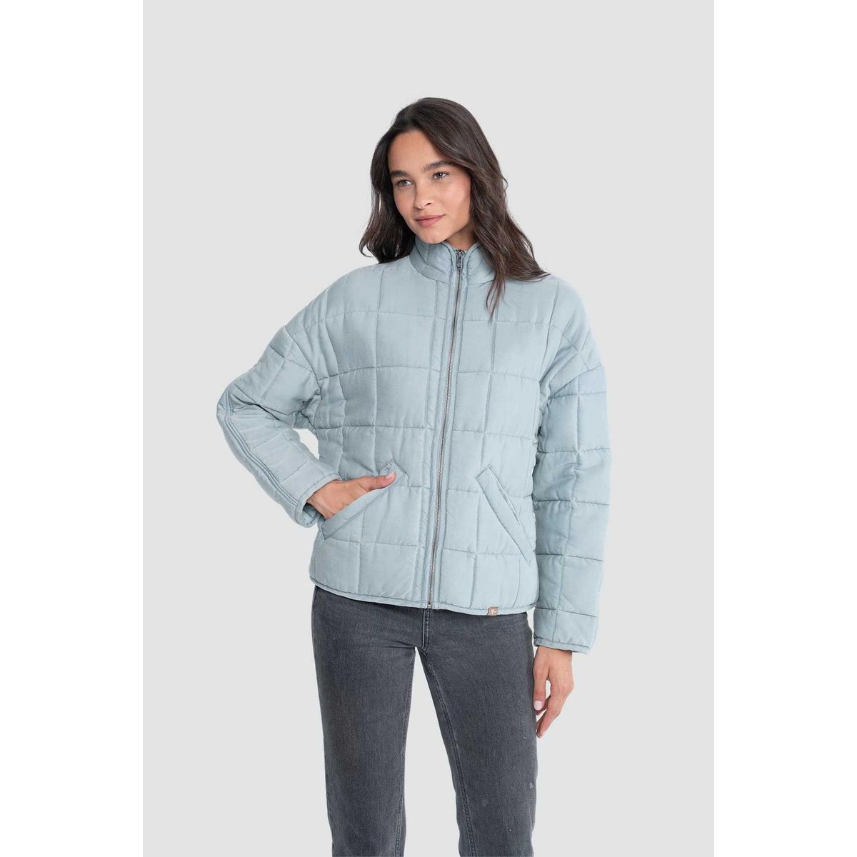 KAYA UNITE - Chaqueta Mujer Quilted 100% Lyocell Aqua