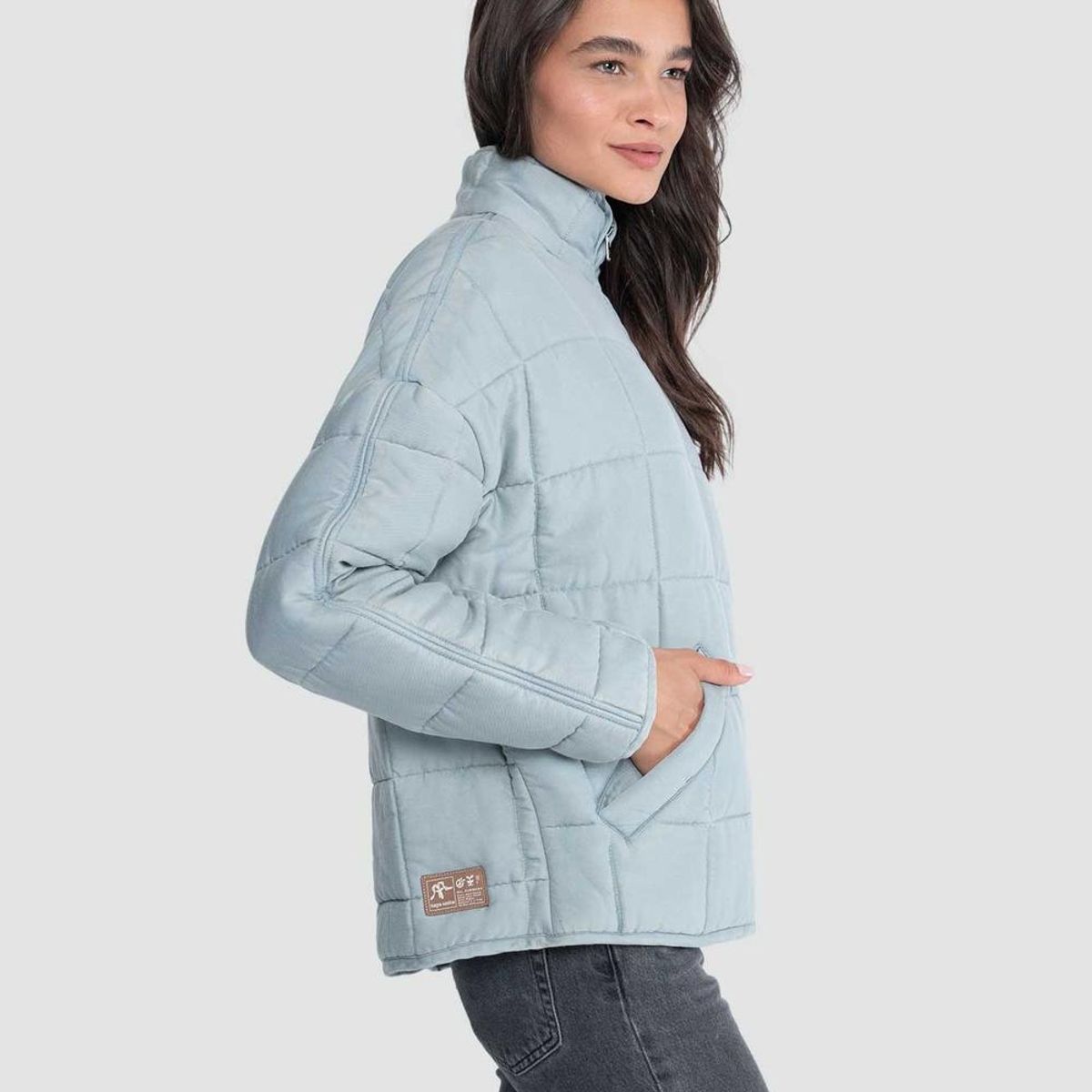 KAYA UNITE - Chaqueta Mujer Quilted 100% Lyocell Aqua