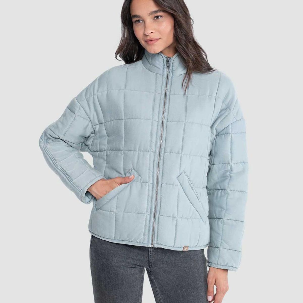 KAYA UNITE - Chaqueta Mujer Quilted 100% Lyocell Aqua
