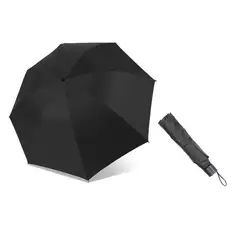 GENERICO - Paraguas Plegable Impermeable Retractil De Bolsillo Negro