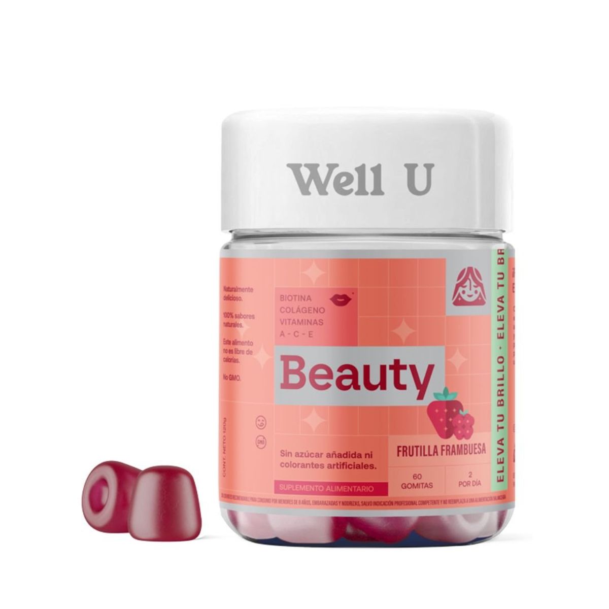 WELL U - PACK X 3 GOMITAS BIOTINA COLÁGENO VIT A, C y E 60UN WELL U
