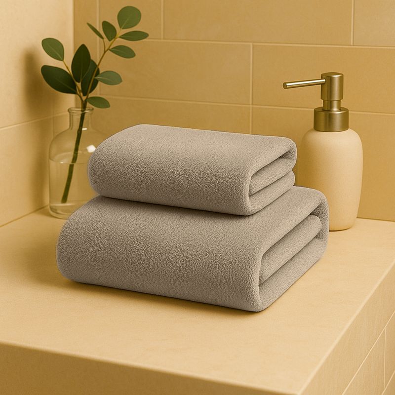 COSAS CASA - Toalla Taupe Microfibra 070x130