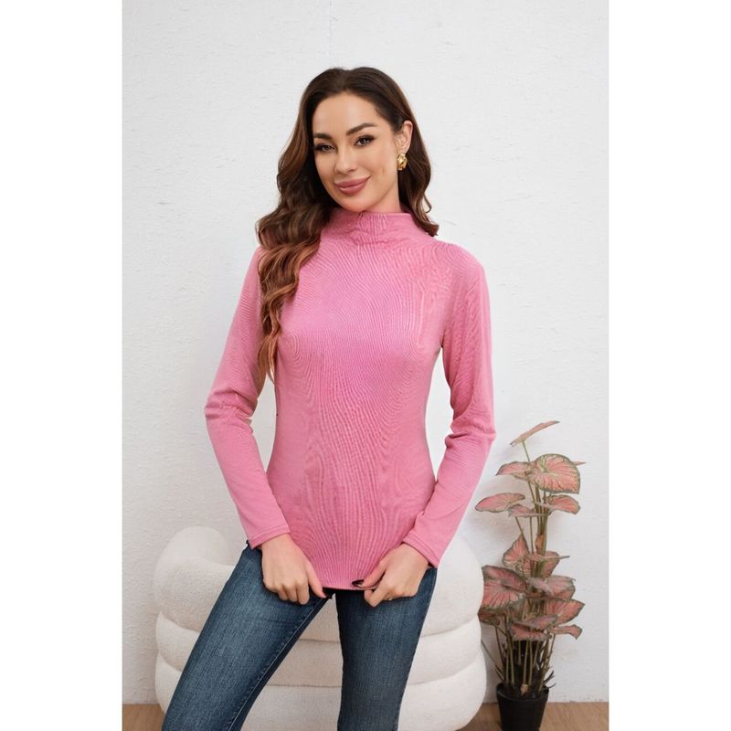 MPROPIA - Polera Mujer Beatle Frisado Manga Larga Colores 2035