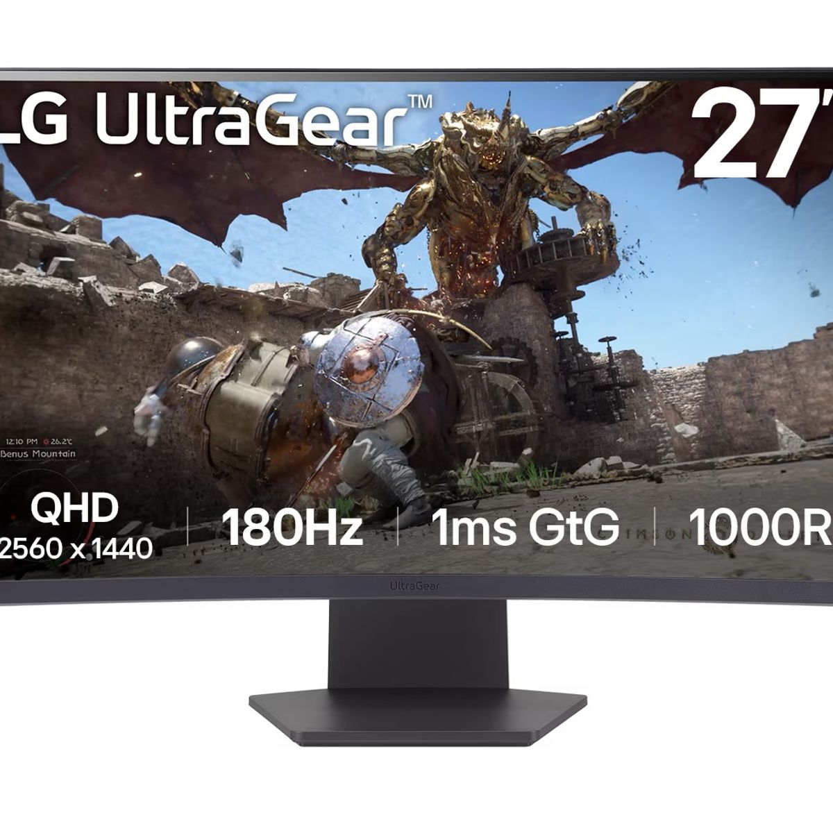 LG - Monitor Gamer LG UltraGear 27" QHD 2560x1440 D-Port,HDMI Curvo