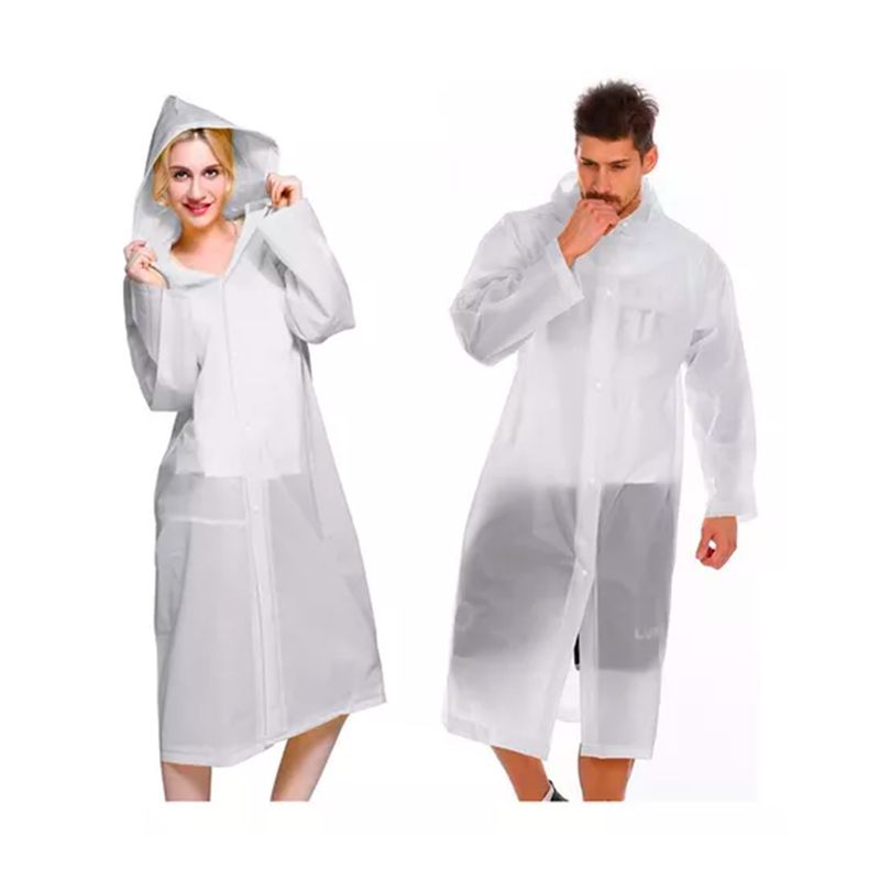 BEN BETESH - Set 2 Capa Poncho Impermeable Para Exteriores Blanco