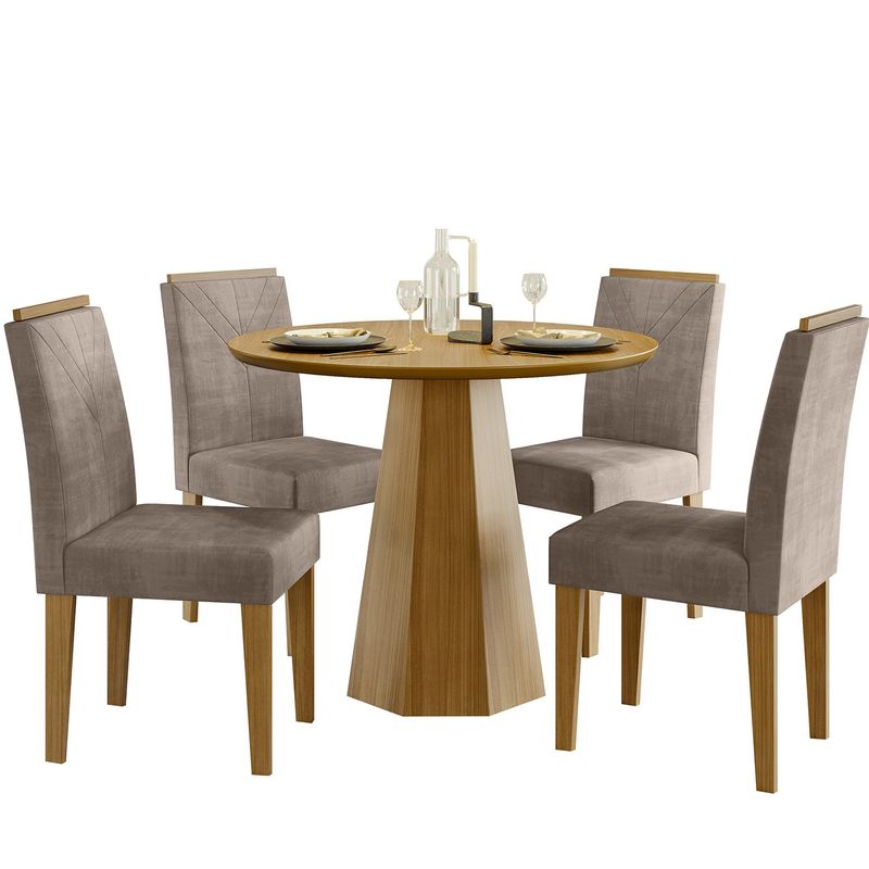VEKKAHOME - COMEDOR ISA AMADA GRIS 4S