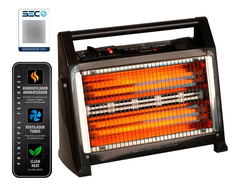 SINDELEN Calefactor Electrico Estufa Infrarroja Bajo Consumo Eeh-1300