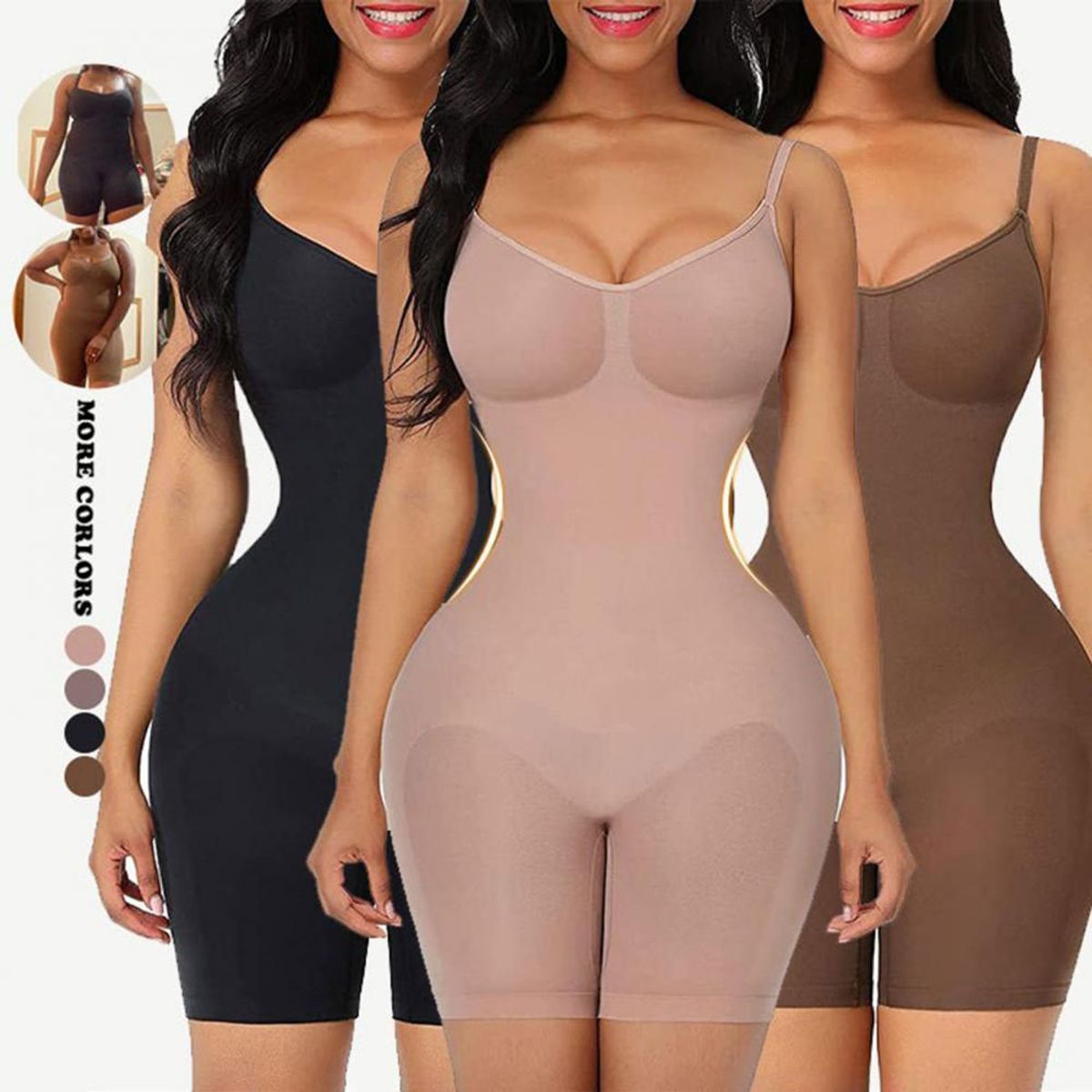 TIOZONEY - Faja Moldeadora Body Push Up - Negro