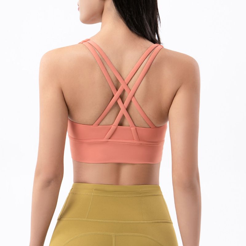 TIOZONEY - Sujetador deportivo con tiras para mujer