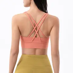 TIOZONEY - Sujetador deportivo con tiras para mujer
