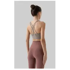 TIOZONEY - Sujetador deportivo con tiras para mujer