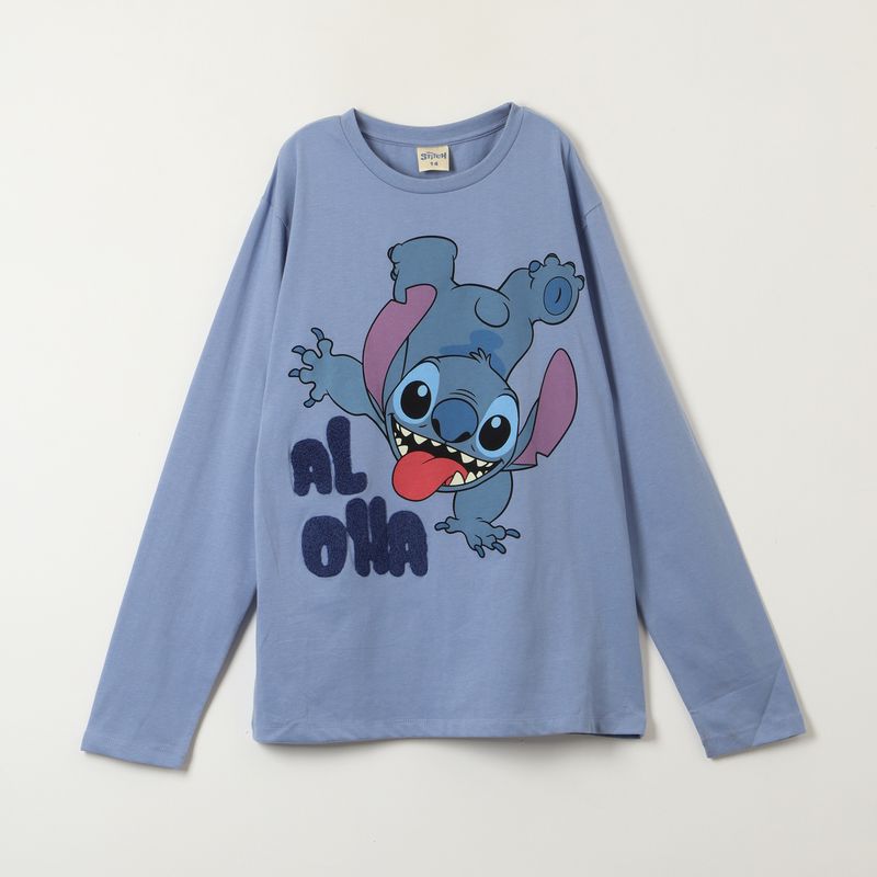 DISNEY - Polera Manga Larga Stitch Aloha - Niños 3-8 Años