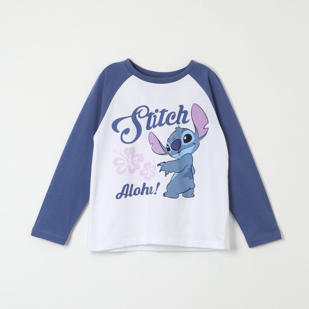 DISNEY - Polera Manga Larga Disney Stitch Estampado Hawaiano - Niños 3-8 Años