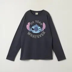 DISNEY - Polera Manga Larga Niño Lilo & Stitch Oh Yeah Negro