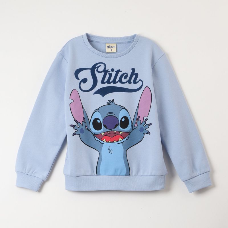 DISNEY - Polerón Manga Larga Stitch Estampado Integral - Niños 4-8 Años