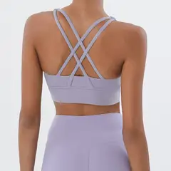 TIOZONEY - Sujetador deportivo con tiras para mujer