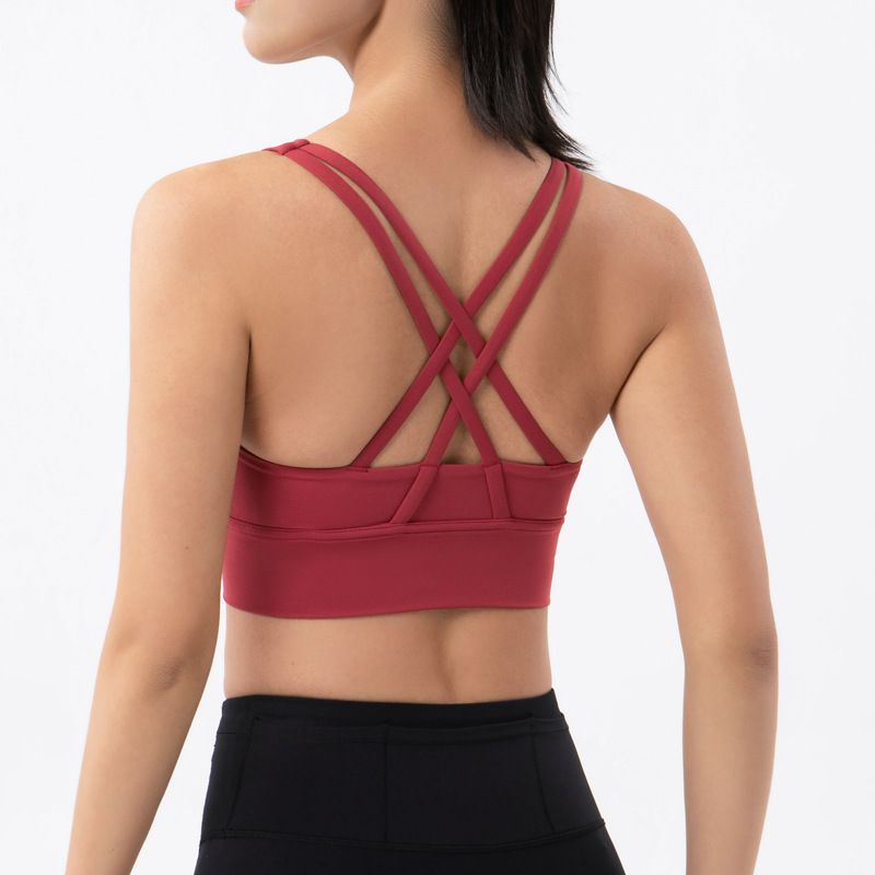 TIOZONEY - Sujetador deportivo con tiras para mujer