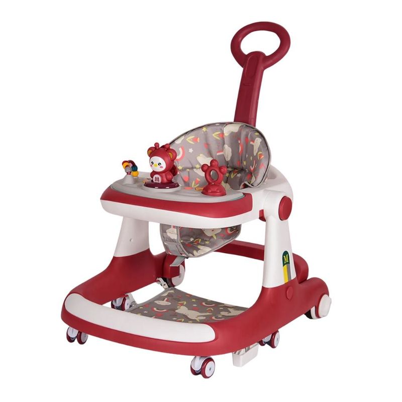 CRUSEC - Andadera De Bebé Multifuncional Anticaida Unisex Rojo
