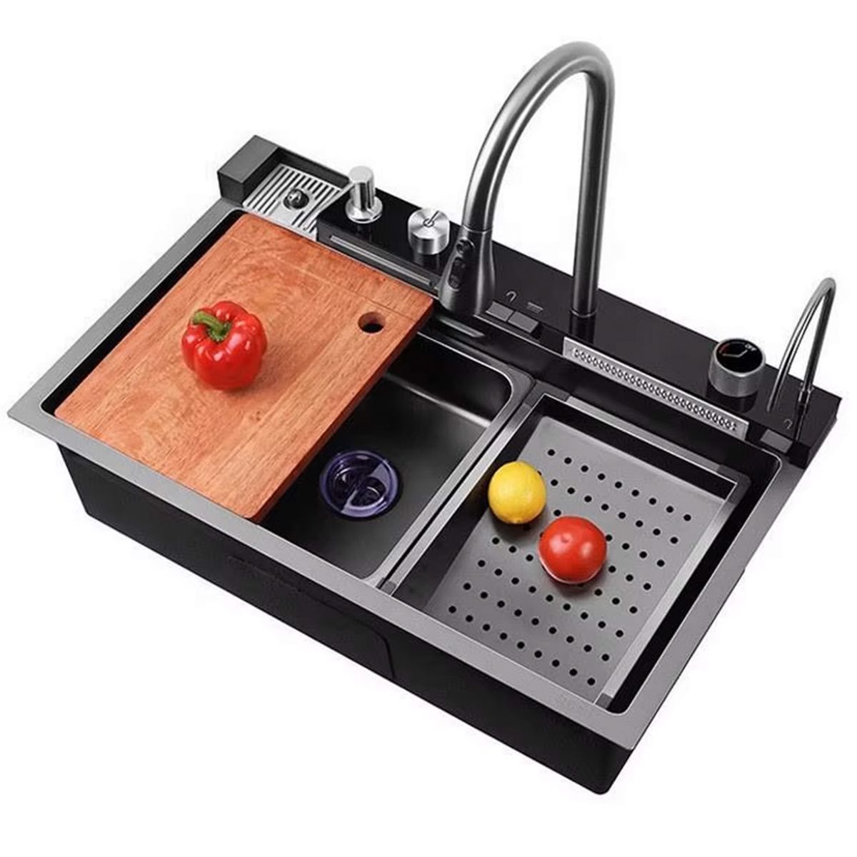 ALPHA - Lavaplatos Cascada Empotrado  Acero Inoxidable