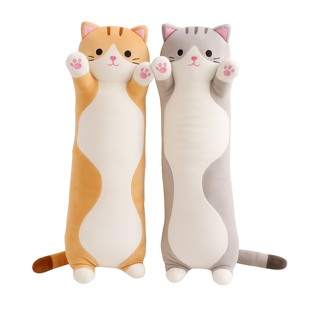 GENERICO - Cojín Almohada Peluche Largo De Gatito Suave de 70 cm