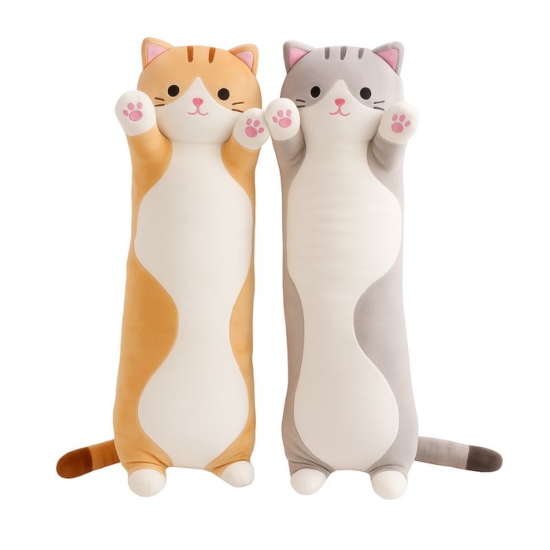 GENERICO - Cojín Almohada Peluche Largo De Gatito Suave de 90 cm…