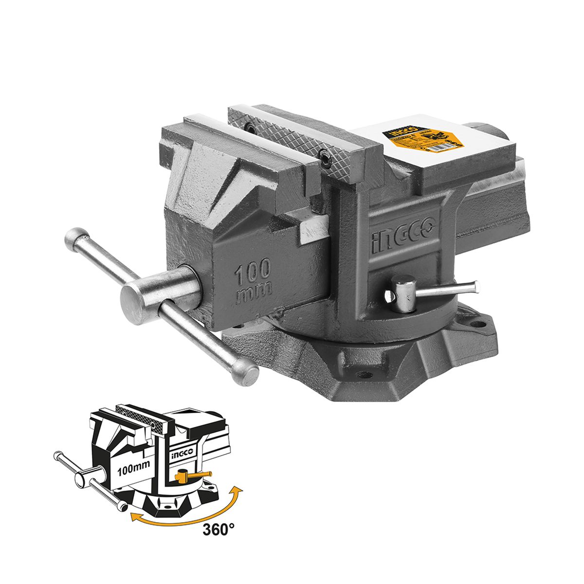 INGCO - Tornillo Mecanico De Banco 100Mm/4" Ingco Hbv084