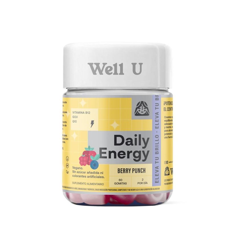 WELL U - GOMITAS VITAMINA B12 GOJI Q10 DAILY ENERGY 60UN WELL U