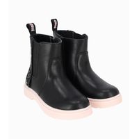 Botín niña con flores negro 4 Kids