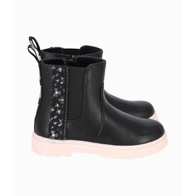 Imagen 2 del producto Botín niña con flores negro 4 Kids
