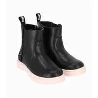 Botín niña con flores negro 4 Kids