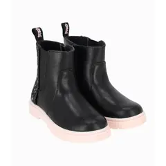 4KIDS - Botín niña con flores negro 4 Kids