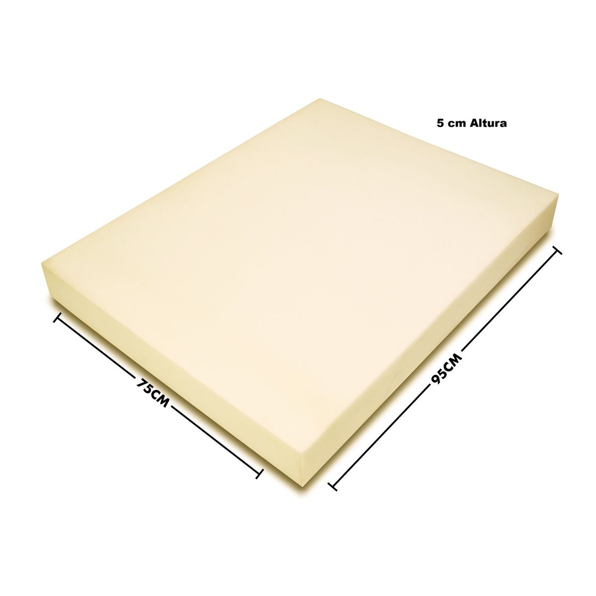 CHILENA CASAGRANDE - Lámina de Espuma D30 - 95x75x5 cm Alta Densidad Corte Preciso