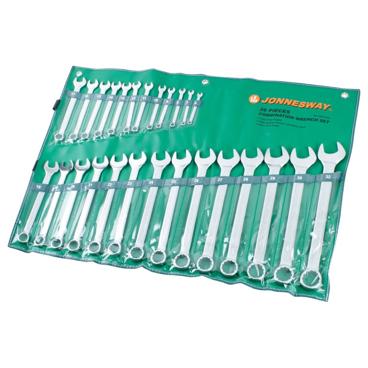 JONNESWAY - SET DE LLAVES PUNTA CORONA 26 PIEZAS W26126S