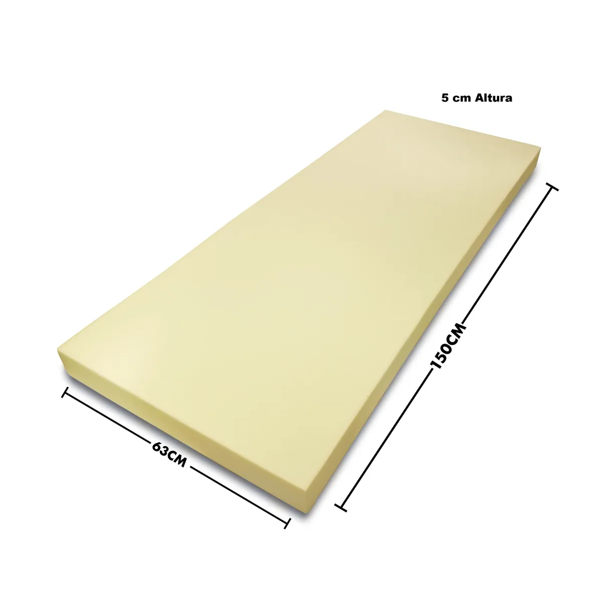 CHILENA CASAGRANDE - Lámina de Espuma D30 - 150x63x5 cm Alta Densidad Corte Preciso