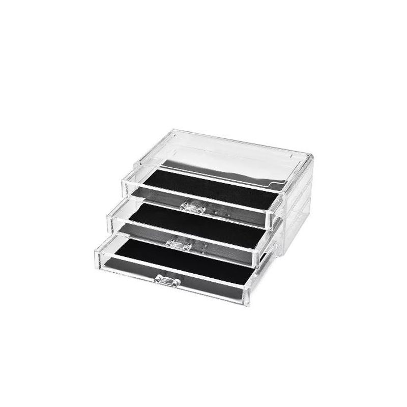 GENERICO - Organizador acrílico para maquillaje y cosmetiquero color transparente