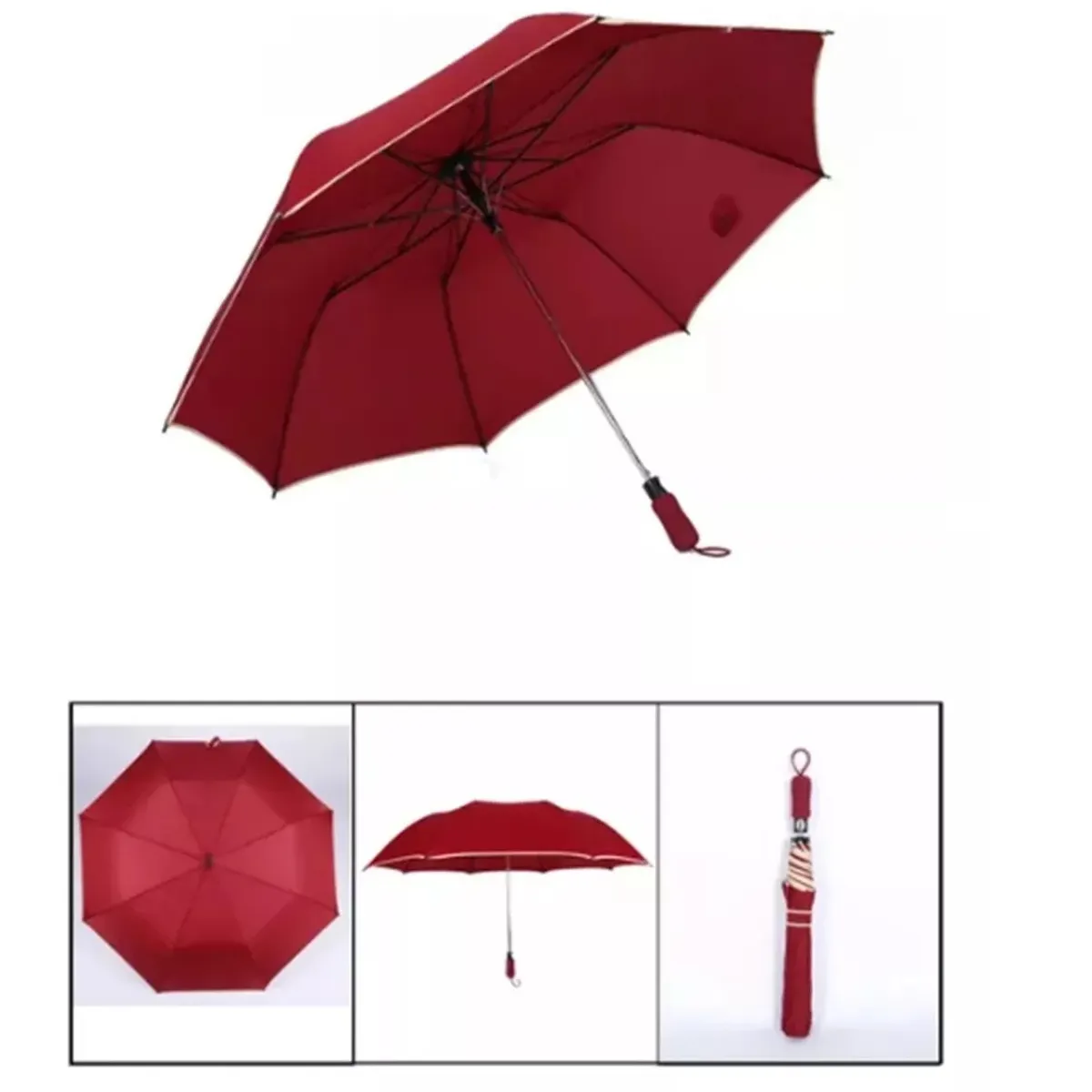 GENERICO - Paraguas Sombrilla Portatil Retractil 120cm + Funda Bordo