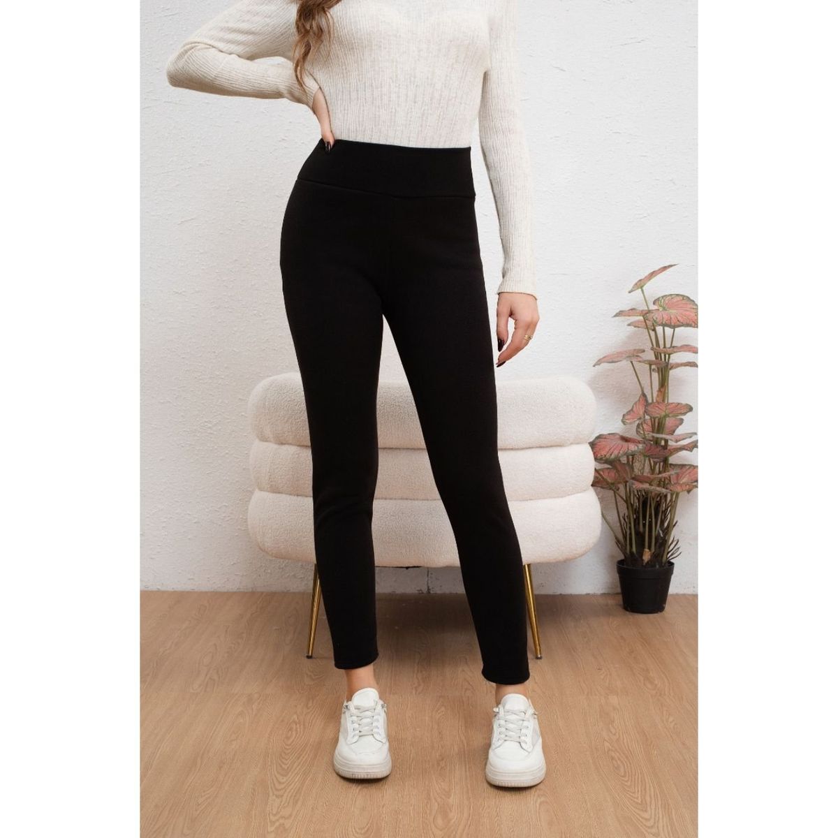 LIKE SHOP - Pantalón Mujer Calza Gruesa Fleece Interior Frisado Invierno 2031