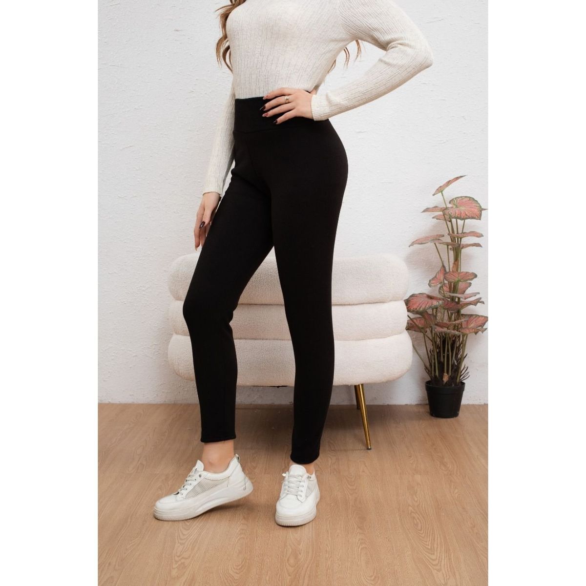 LIKE SHOP - Pantalón Mujer Calza Gruesa Fleece Interior Frisado Invierno 2031