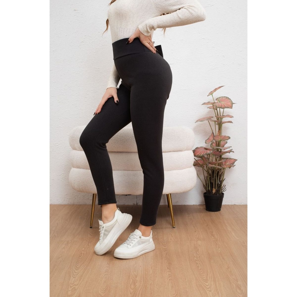 LIKE SHOP - Pantalón Mujer Calza Gruesa Fleece Interior Frisado Invierno 2031