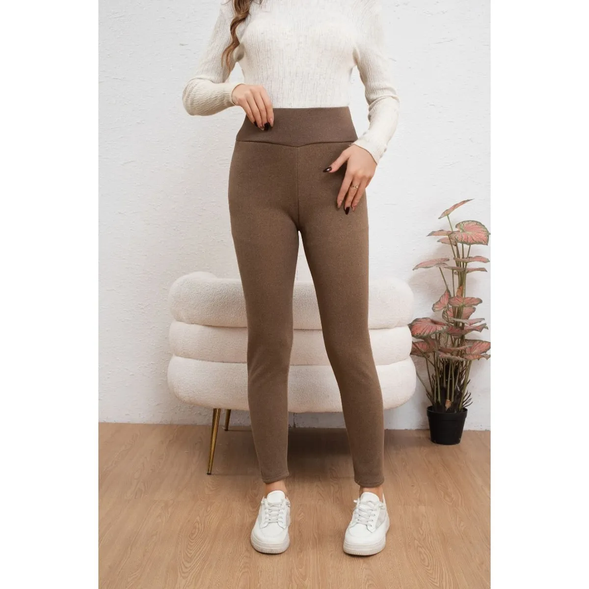 LIKE SHOP - Pantalón Mujer Calza Gruesa Fleece Interior Frisado Invierno 2031