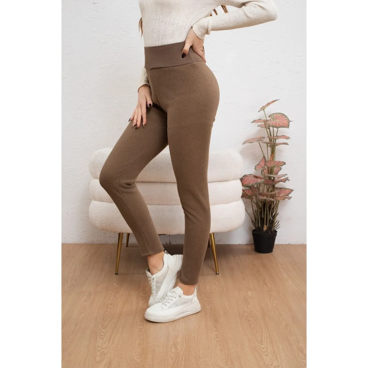 LIKE SHOP - Pantalón Mujer Calza Gruesa Fleece Interior Frisado Invierno 2031