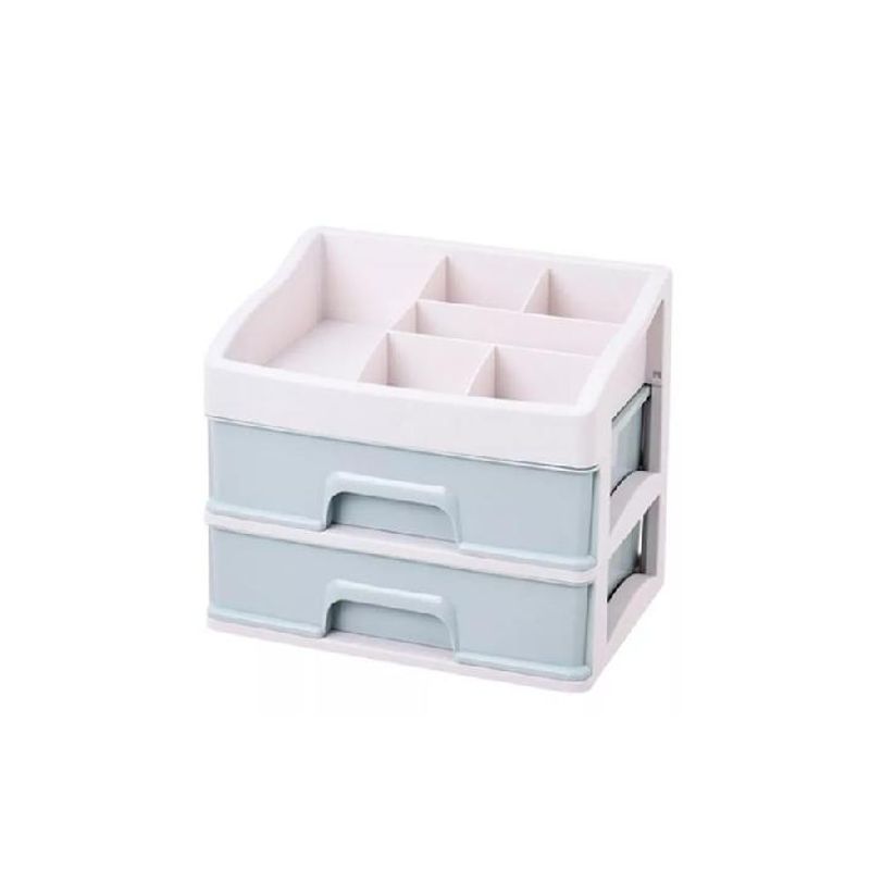 GENERICO - Organizador de cosméticos-2 cajones para maquillaje color transparente