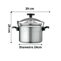 Olla A Presión De Aluminio 8 Litros Modelo Comprezzo Marca