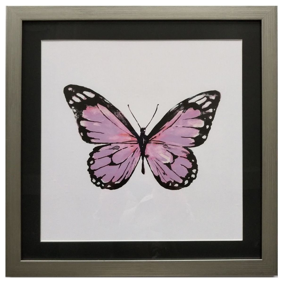 RONDA - Cuadro Lamina Mariposa Rosada Clara 50x50 cm