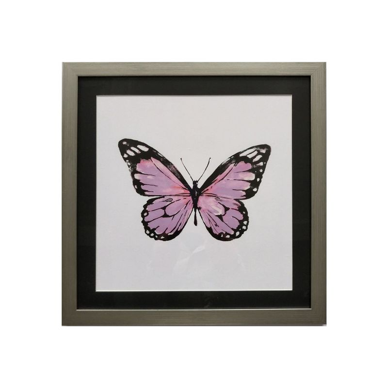 RONDA - Cuadro Lamina Mariposa Rosada Clara 50x50 cm
