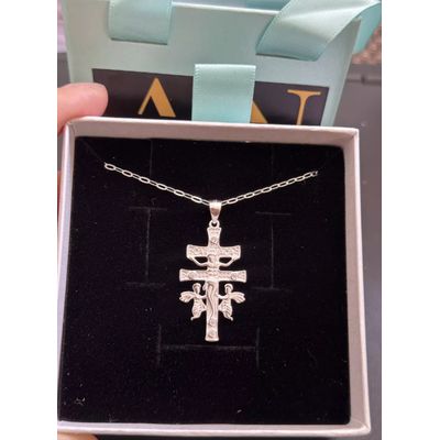 Imagen 2 del producto Collar Cruz De Caravaca Jesús Plata 925 Talismán Protección