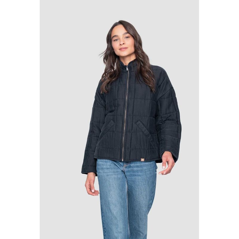 KAYA UNITE - Chaqueta Mujer Quilted 100% Lyocell Negra