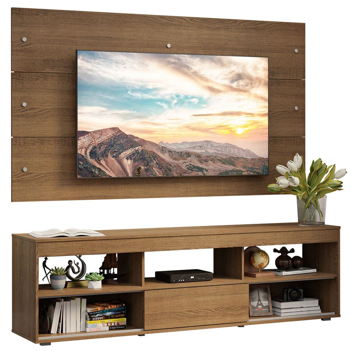 VEKKAHOME - RACK + PANEL TV ORLANDO 65" CAFE 1 PUERTA