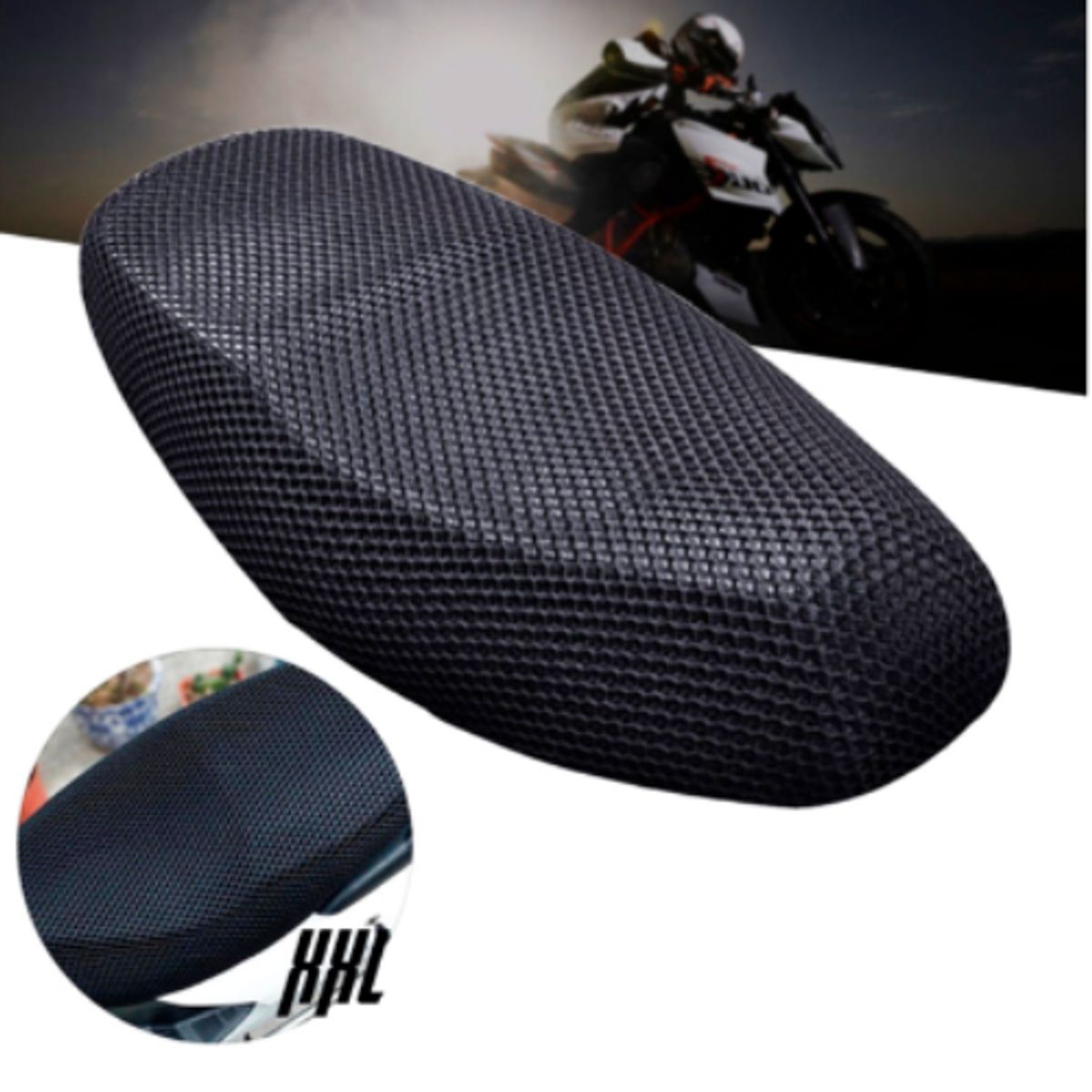 GENERICO - Funda Cubre Asiento De Moto Termica Talla XXL